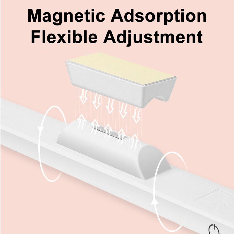 Desk Lamp LED USB Rechargeable Lamp Hanging Table Lamp Magnetic Stepless Dimming Cabinet Closet Wardrobe Night Light