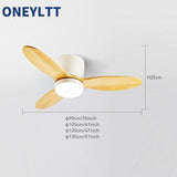 35Inch Design Fan Modern Floor Wood Dc Ceiling Fan Lamp With Remote Control Indoor Solid Wood LED light Fans For Home Ventilador