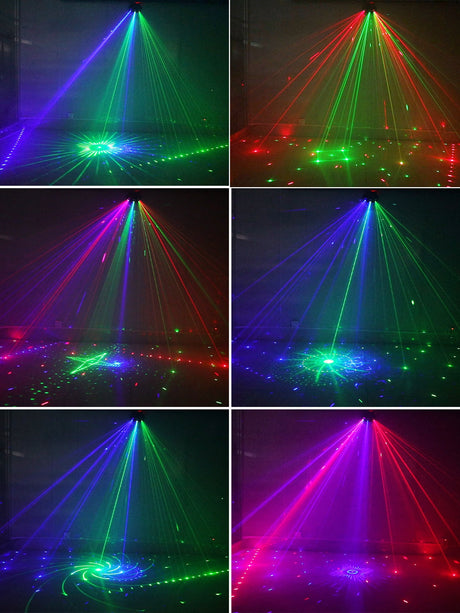 15 EYE RGB Disco DJ Beam Laser Light Projector DMX Remote Strobe Stage Lighting Effect Xmas Party Holiday Halloween Lights