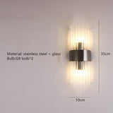Clear Crystal LED Wall Lamp E14 Bulb Stainless Steel Wall Lights For Foyer Bedroom Aisle Dining Room Gold Black Sconces