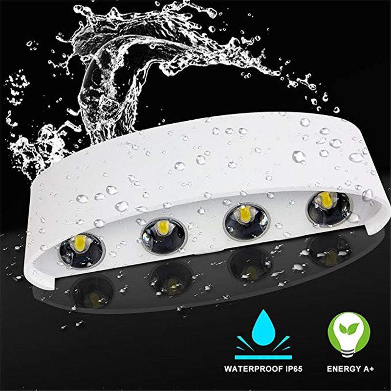 IP65 LED Wall Lamp Outdoor Waterproof Garden Lighting  Aluminum AC86-265 Indoor Bedroom Living Room Stairs Wall Light