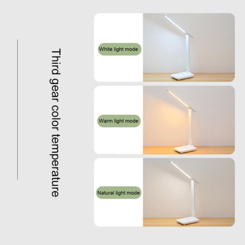 XIAOMI Led Desk Lamp 3 Color Dimmable Touch Foldable Table Lamp Bedside Reading Dormitory Eye Protection USB ReChargeable Light