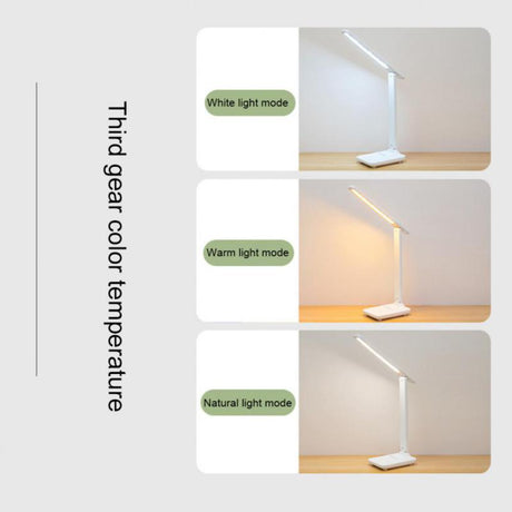  Led Desk Lamp 3 Color Dimmable Touch Foldable Table Lamp Bedside Reading Dormitory Eye Protection USB Rechargeable Light