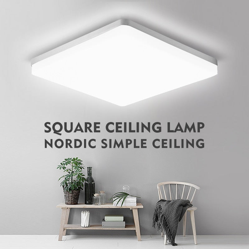 Modern Led Ceiling Lamp 48W 36W 24W Square/Round Ceiling Lights 220V 110V Panel Light for Bedroom Kitchen Living Room Lightings