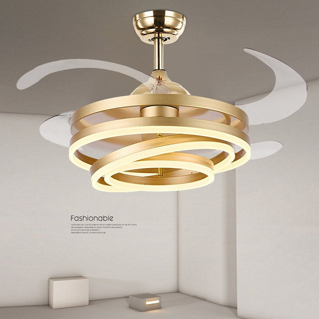 2023 Modern Ceiling Fan with Led Light Ventilator De Techno Con lumination Ceiling Fans Living Room Decors Chandelier with Fan