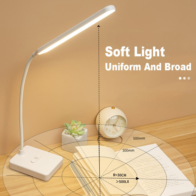 Foldable Table Lamp USB Rechargeable LED Night Lights Dimmable Touch Control Desk Lamp Students Books Light Bedroom Decoration