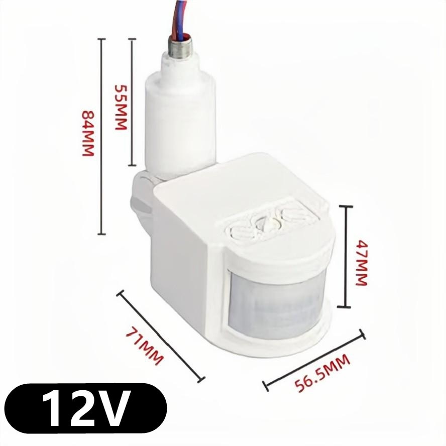 12V Motion Sensor 220V/110V PIR Movement Detector Automatic Infrared Wall Mount Timer Outdoor 24V LED Motion Sensor Light Switch