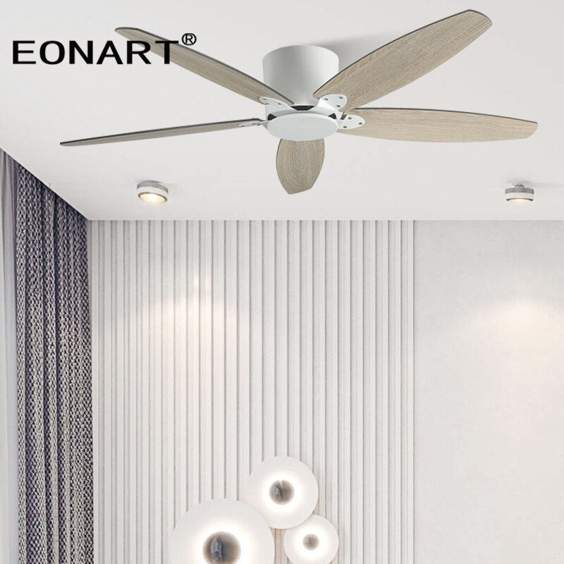 52 Inch Led Ceiling Fan Lamp Roof Home Fans Modern Indoor Decorate Plywood Blade Dc Ceiling Fan With Remote Control Ventilador
