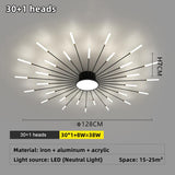 Led Firework Chandelier Dimmable For Living Room Bedroom Modern Ceiling Chandelier Dining Room Ceiling Lamp With Remote Control