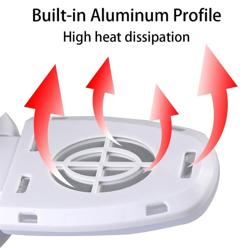 6500K 38W Cold White E27 LED Garage Light Deformable  AC175V-265V 3800LM Ceiling Fixture Lights Workshop Lamp