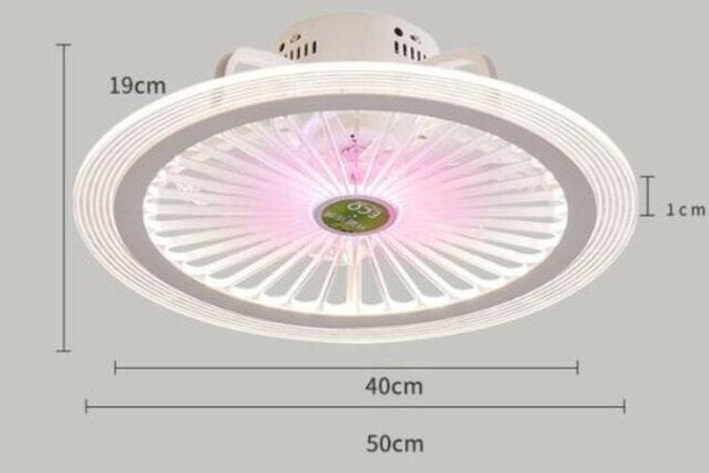 Acrylic intelligent ceiling fan lamp modern design led creative lamp bedroom study restaurant three color remote control ceiling