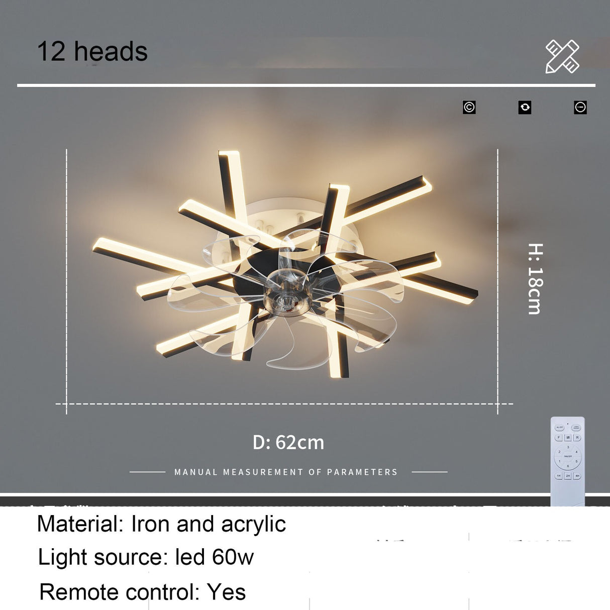 New Nordic Ceiling Fan Living Room Led Invisible Fan Lamp Ceiling Bedroom Fan Remote Control Reversible Blades Fans 110V 220V