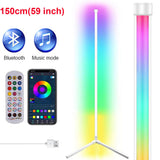 Modern Corner Floor Lamps for Bedroom Decor Furniture Living Room Tuya RGB LED Lighting Dimmable Alexa Lights Bedside Stand Lamp