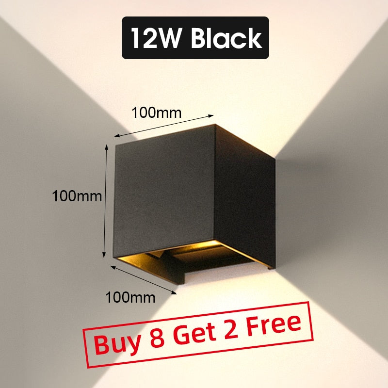 LED Wall Lamps IP65 Waterproof Outdoor/Indoor Stair Lighting A85-265V Up Down Light For Garden Living Room Wall Home Room Decors