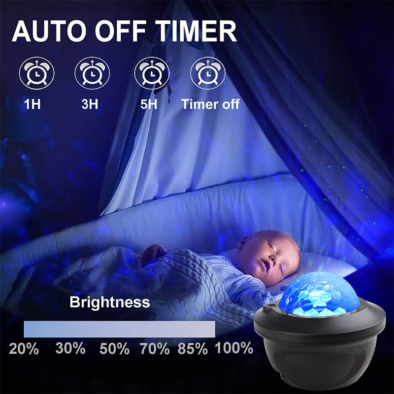 LED Star Galaxy Projector Starry Sky Night Light Built-in Bluetooth-Speaker For Home Bedroom Decoration Kids Valentine&amp;#39;s Daygift