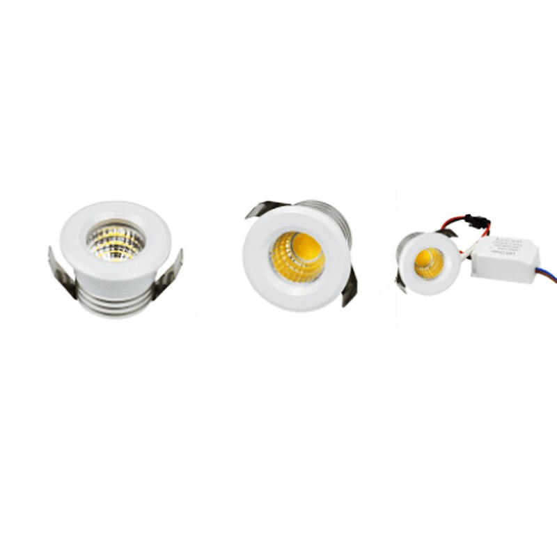 LED Mini Downlight Dimmable Recessed 3W COB Ceiling Light AC85-265V For Ceiling Cabinet Display Loft Decoration
