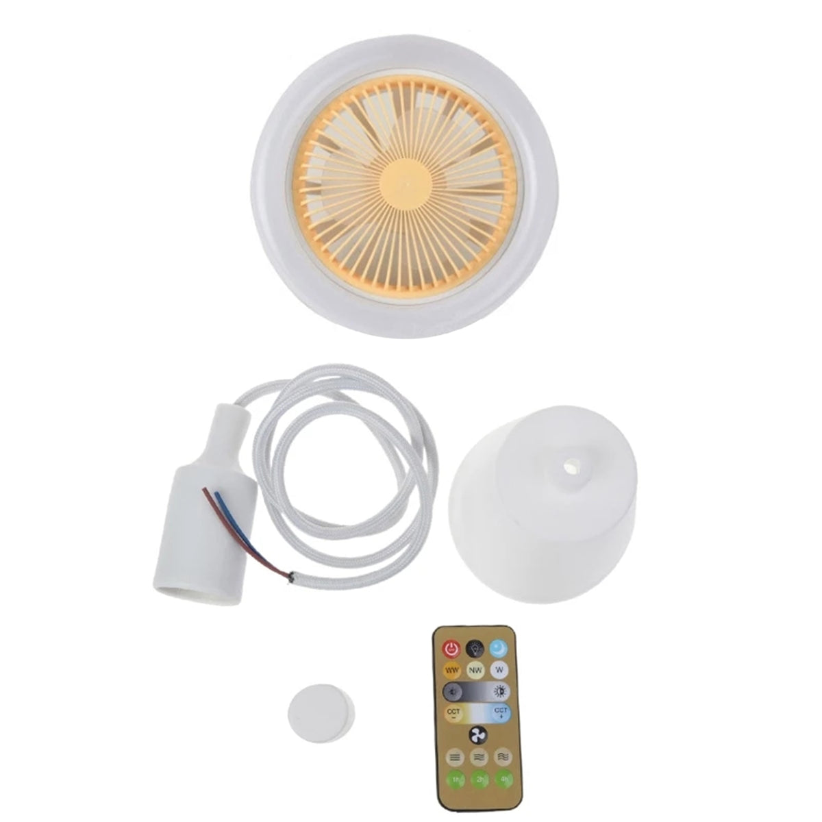 30W Ceiling Fan With Integrated Lights E27 Remote Ceiling Lighting Bedroom Living Room Switch Control 2400LM Home Lamps AC86-25V