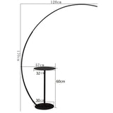 C Floor Lamp Dimming Remote Control Floor Light Black LED Corner Floor Lamp Bedroom Decoration Living Room Lamp Standing Light