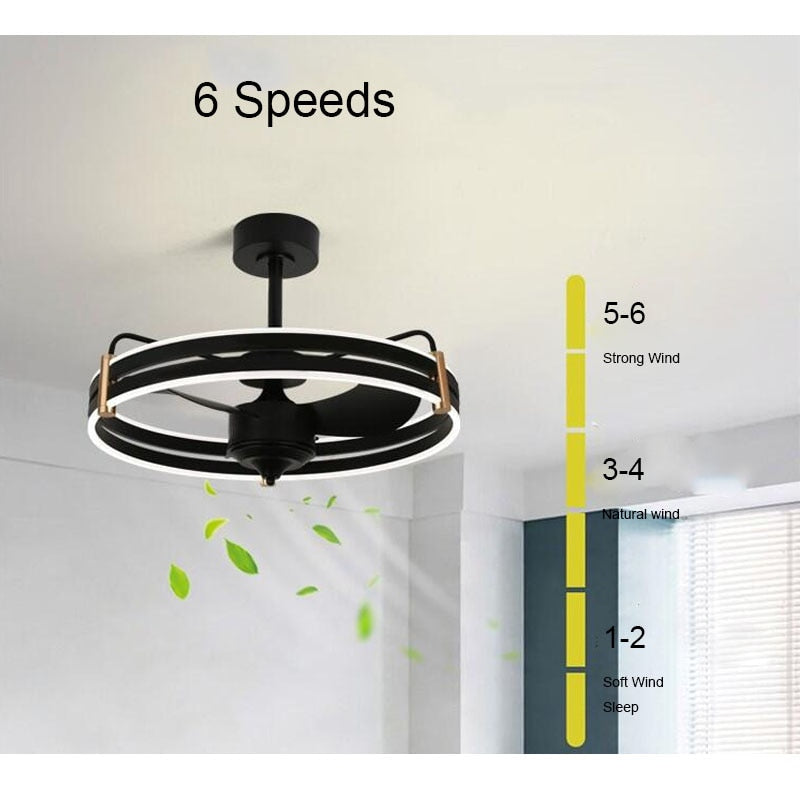 Low Floor Ceiling Fan Lights Remote Control Led 3 Color 3000K / 4500K / 6000K DC Motor Reversible Fan Lamp Fixtures 110V 220V