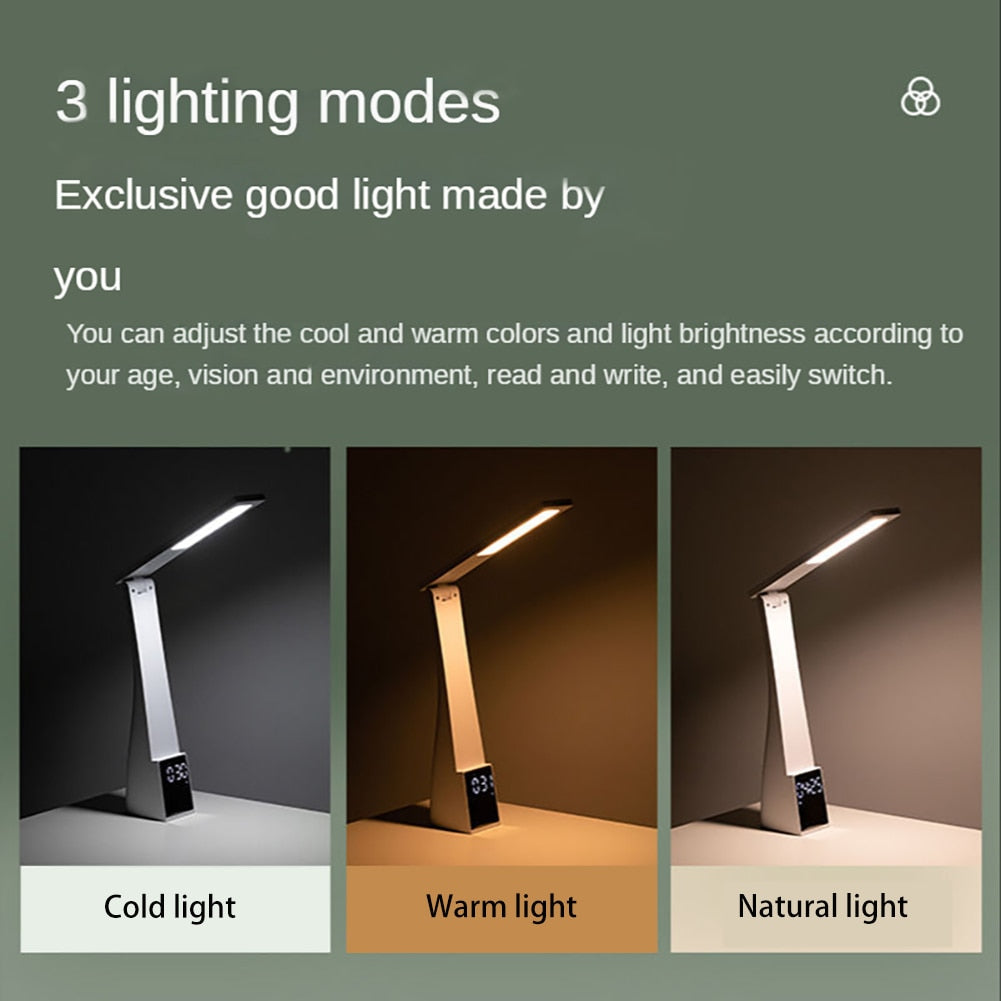 Led Desk Lamp Eye-Protection 3 Color Temperature Stepless Dimming USB Charging Night Light Bedroom Study Reading Table Lamps