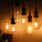 2Pcs E27 E14 Retro LED Edison Bulb 220V Light Bulb C35 A60 ST64 G45 G80 G95 Vintage LED Filament Lamp Glass Bulb Candle Light