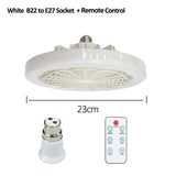 Ceiling Fan With Lights and Remote Control E27 Converter Base Dual-Purpose LED Fan Lamp Smart Silent Ceiling Fans For Bedroom