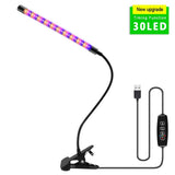 LECLSTAR USB Powered LED Grow Light Full Spectrum Plant With Timer Control Phyto Lamp DC12V Fitolamp for Seedling Flower Tent