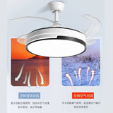 42 Inch 36W 47 Inch 48W Ceiling Lamp With Fan Remote Control Lnvisible Fan Blade Fan Chandelier Led Modern Ceiling Fans