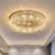 Luxury Modern Minimalist Crystal Glass Round Ceiling Chandelier For Home Living Room Bedroom Study Led Indoor Lighting Decor