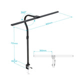 LED Clip Remote Control Desk Lamp Architect Table Lamp for Home Office Lighting 5 Color Modes and 5 Dimmable