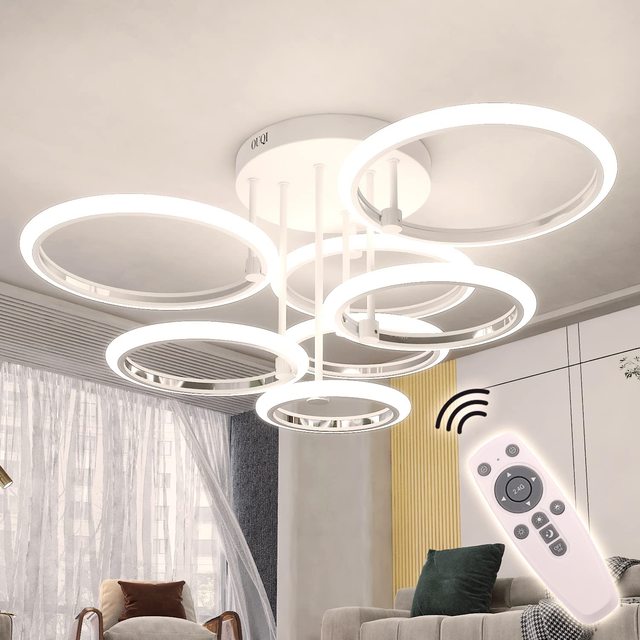 LED Ceiling Lights Modern Chandelier Indoor Hanging Lamps Fixture Remote Dimmable Home Decor Lustre For Dining Room Living Room