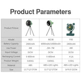 Multifunction Portable Electric Camping Fan Rechargeable Desktop Tripod Stand Cooling Ceiling Fan with LED Outdoor Dropshipping