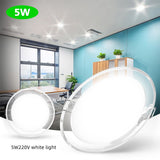 Round Panel LED Downlight Recessed Indoor Ceiling Lamp 5W AC220V LED Spot Lamp For Living Room Foyer Bar Counter Office