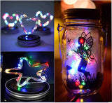 Solar Mason Jar Lid Lights Outdoor Waterproof Hanging Mason Jar Lights Christmas Lights for Garden Patio Porch Lawn Decoration