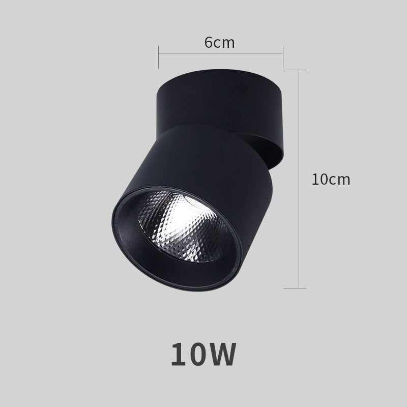 LED Downlight Foldable Ceiling Spotlight 10W 15W 20W Surface Mounted Aluminum Ceiling Spots Lamp For  Room Home Kitchen Bathroom