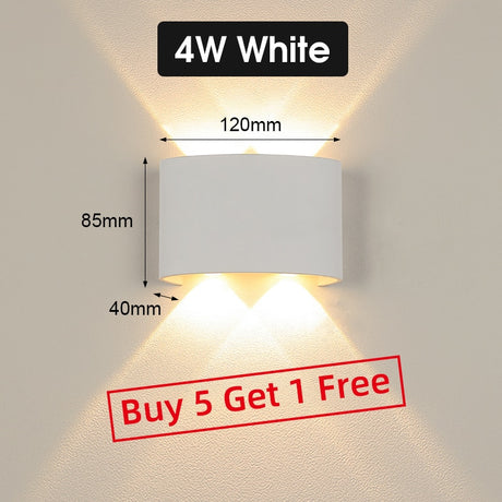 LED Wall Lamps IP65 Waterproof Outdoor/Indoor Stair Lighting A85-265V Up Down Light For Garden Living Room Wall Home Room Decors