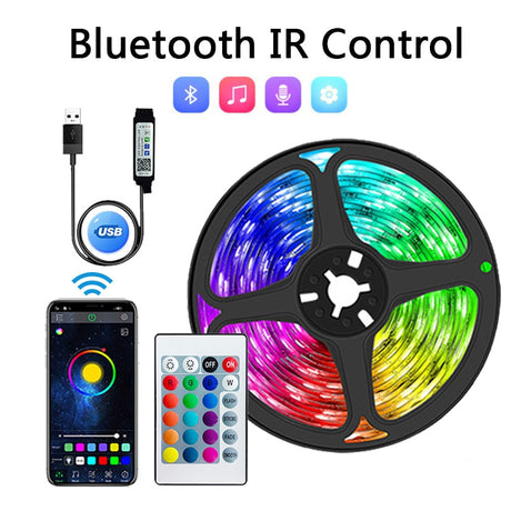 LED Strip Light TV Desktop Screen Backlight Lamp Tape SMD5050 Bluetooth App Control 5V USB Color Changing Lights for Room Decors