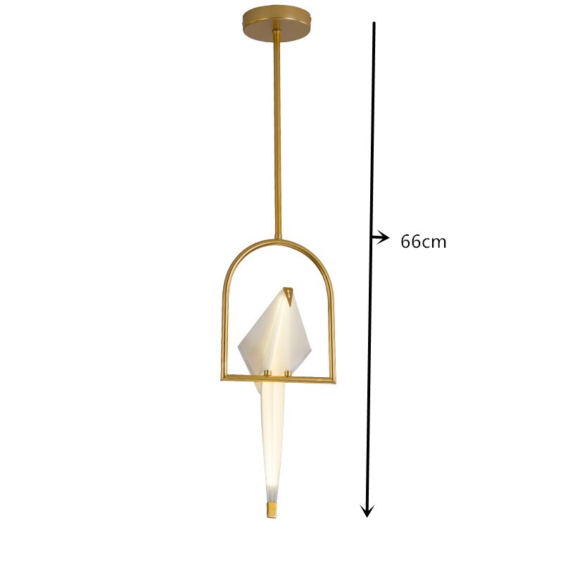 Art Deco Bird Paper Floor lamp Bedroom Studio living room lamp stand origami light Study Bedside Reading table gold floor lamp