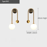 Modern Wall Lamp Glass Ball Lampshade LED Gold Home Decor Living Room Bedroom Interior Lighting Sconce Nordic Luminaire Light