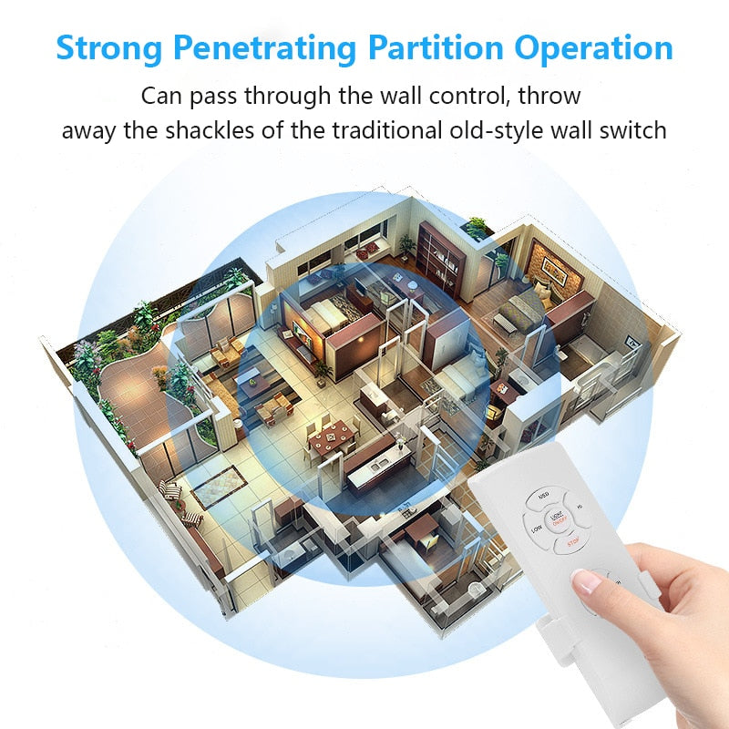 CoRui Smart Universal Ceiling Fan Lamp Remote Controller Kit Remote Adjust Speed Light Remote Control Switch Smart Accessories