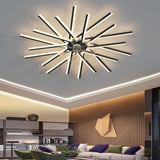 New Nordic Ceiling Fan Living Room Led Invisible Fan Lamp Ceiling Bedroom Fan Remote Control Reversible Blades Fans 110V 220V