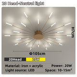 Led Firework Chandelier Dimmable For Living Room Bedroom Modern Ceiling Chandelier Dining Room Ceiling Lamp With Remote Control