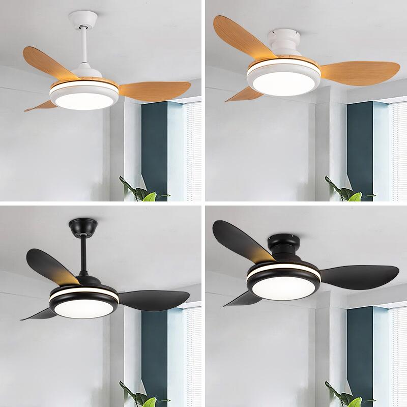 LED Ceiling Lamp Fan With Light DC Lighting Remote Control 220v Lights Modern Bedroom Hanging For Living Room Home Silent Lamps