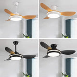 LED Ceiling Lamp Fan With Light DC Lighting Remote Control 220v Lights Modern Bedroom Hanging For Living Room Home Silent Lamps