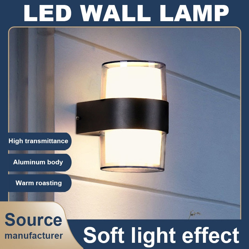 LED Wall Light Home Decorative Lamp Veranda Outdoors Porch Interior Lamps Bedroom Lustre Lighting Fixtures Exterior Wall Lights