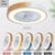 Intelligent ceiling fan with light, used for kitchen, dining room and bedroom decoration, 50cm silent invisible fan