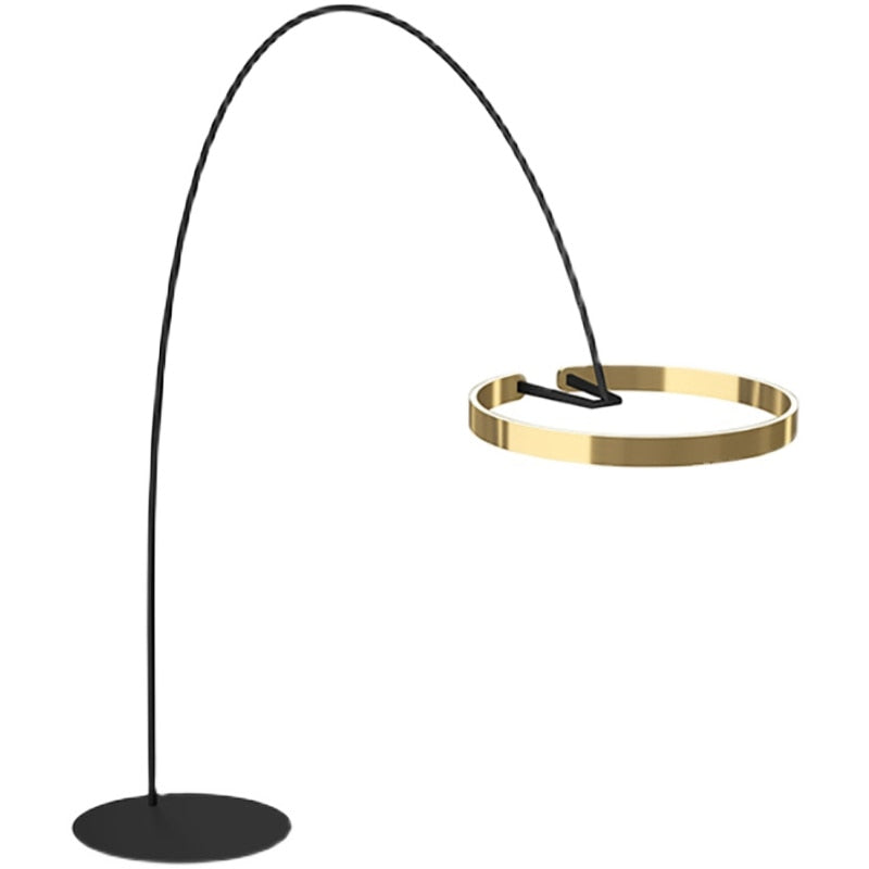 Nordic Designer LED Floor LampsBlack/Gold Floor Light Long Arm for Living Room Decor Bedroom Study Led Industrial Lamp