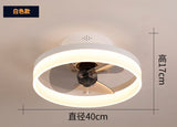 Nordic simple creative ceiling fan lamp invisible bedroom dining room ceiling fan with light for home Ventilador De Techo