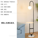 Nordic Led Floor Lamp Iron Marble Standing Lamp with Round Tea Table Art Deco Floor Lamps Living Room Corner Sofa Floor Lights