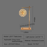 Morden LED Sun Flower Crystal Table Lamps Iron Creative Art Floor Lamp living Room Bedroom Study Bedside Lighting lustre Decor